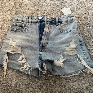 Zara Distressed Denim Women Shorts